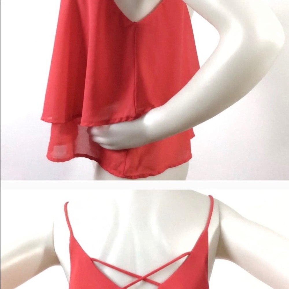 Criss cross back crop layered cami tank❤️ - Picture 6 of 6